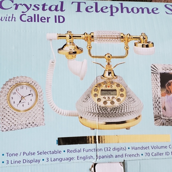 Vintage Crystal Telephone (Used) - Picture 3 of 3